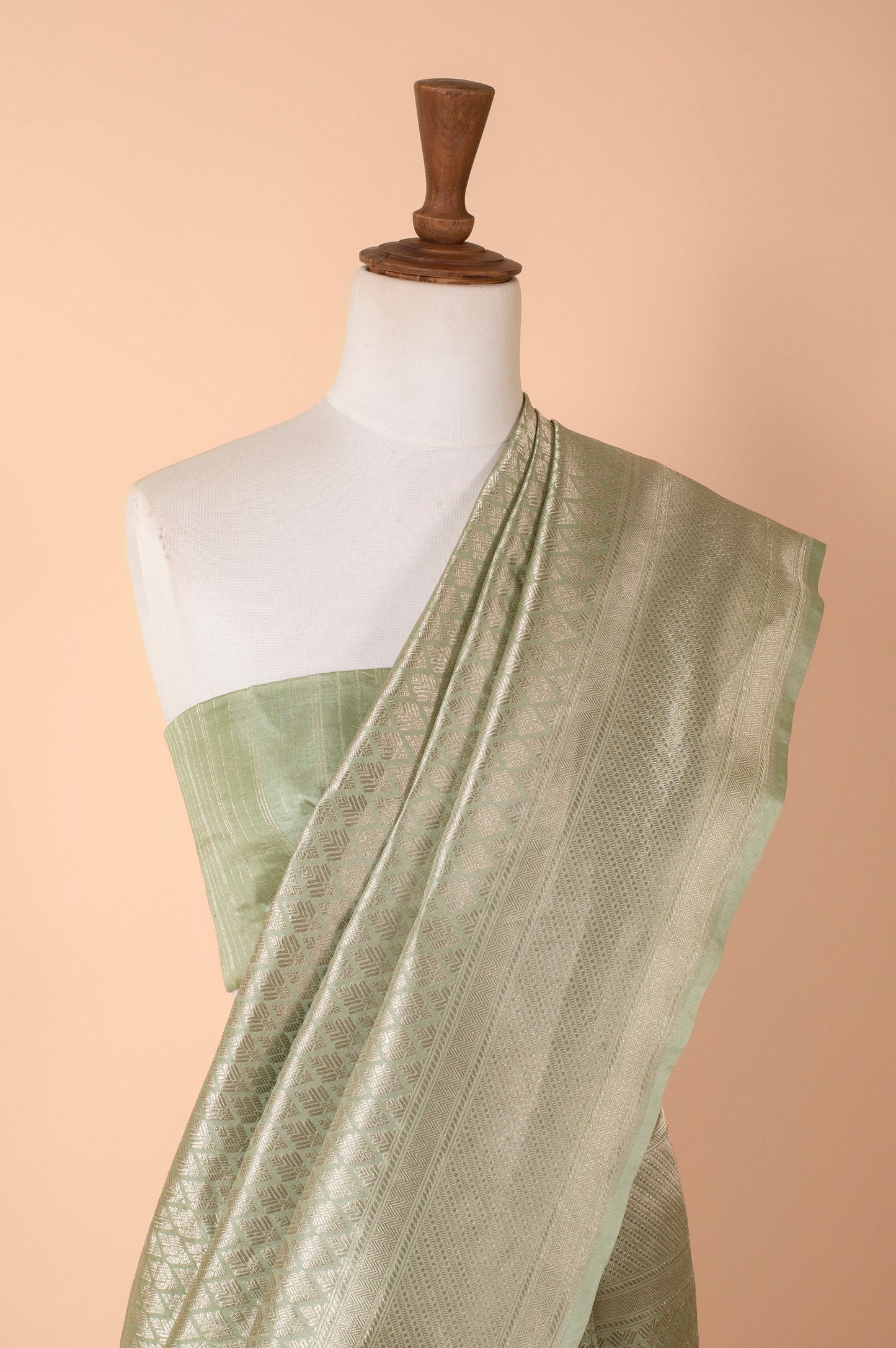 Handwoven Green Silk Sari