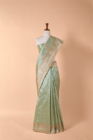 Handwoven Green Silk Sari