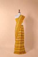 Handwoven Yellow Georgette Sari