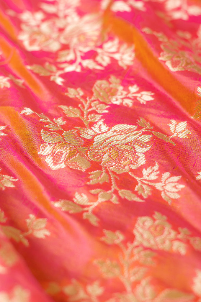 Handwoven Pink Silk Blouse Fabric