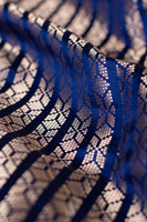 Handwoven Blue Silk Blouse Fabric