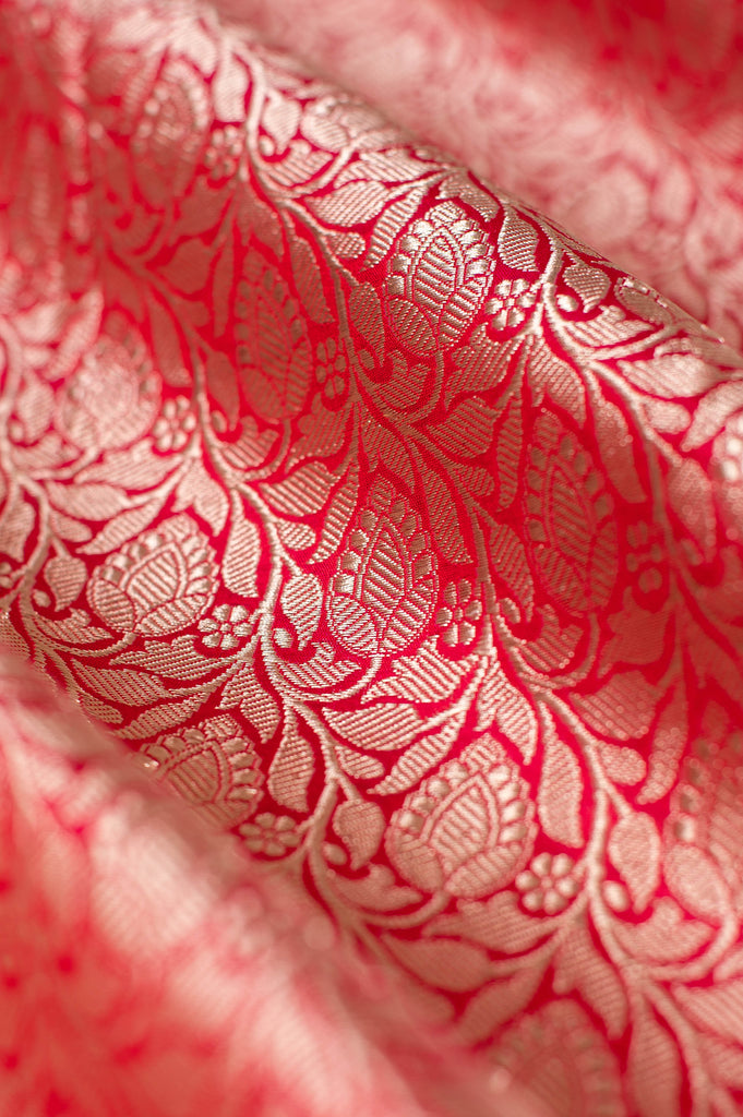 Handwoven Pink Silk Blouse Fabric