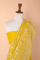 Handwoven Yellow Georgette Sari