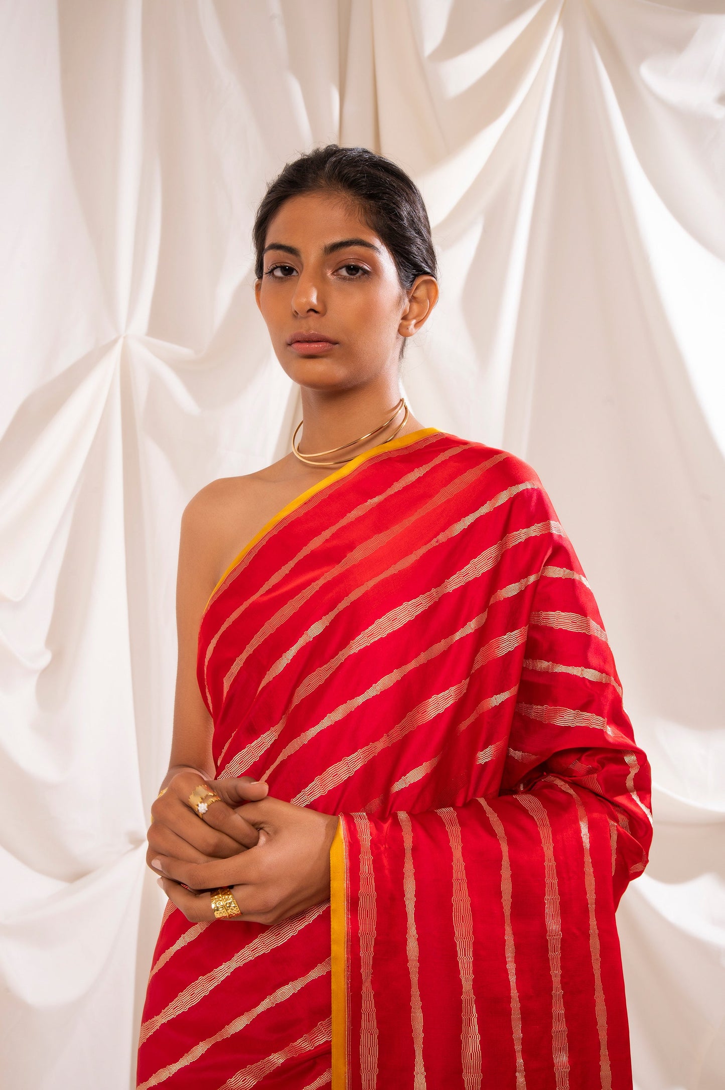 Handwoven Red Silk Saree