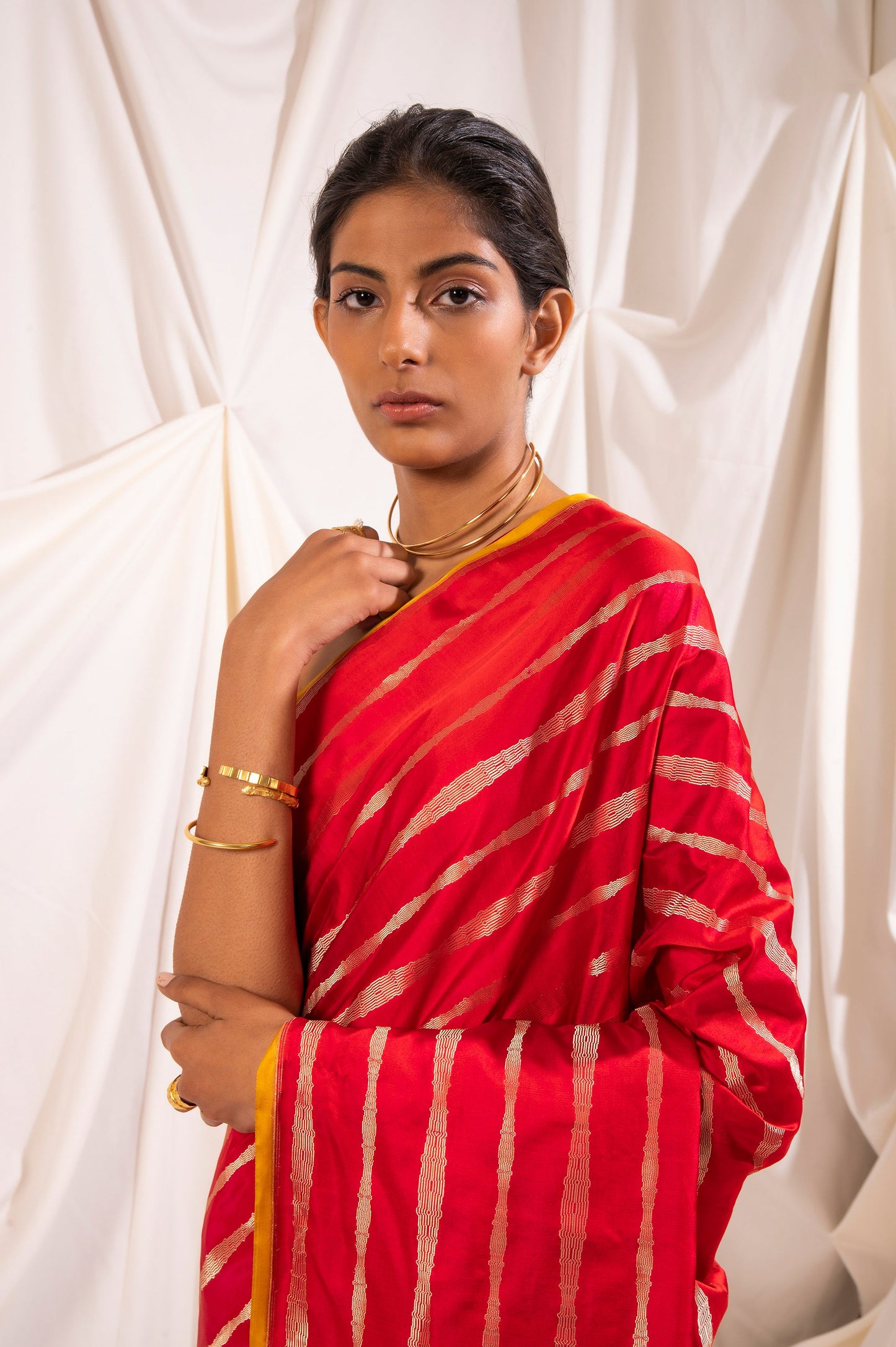 Handwoven Red Silk Saree