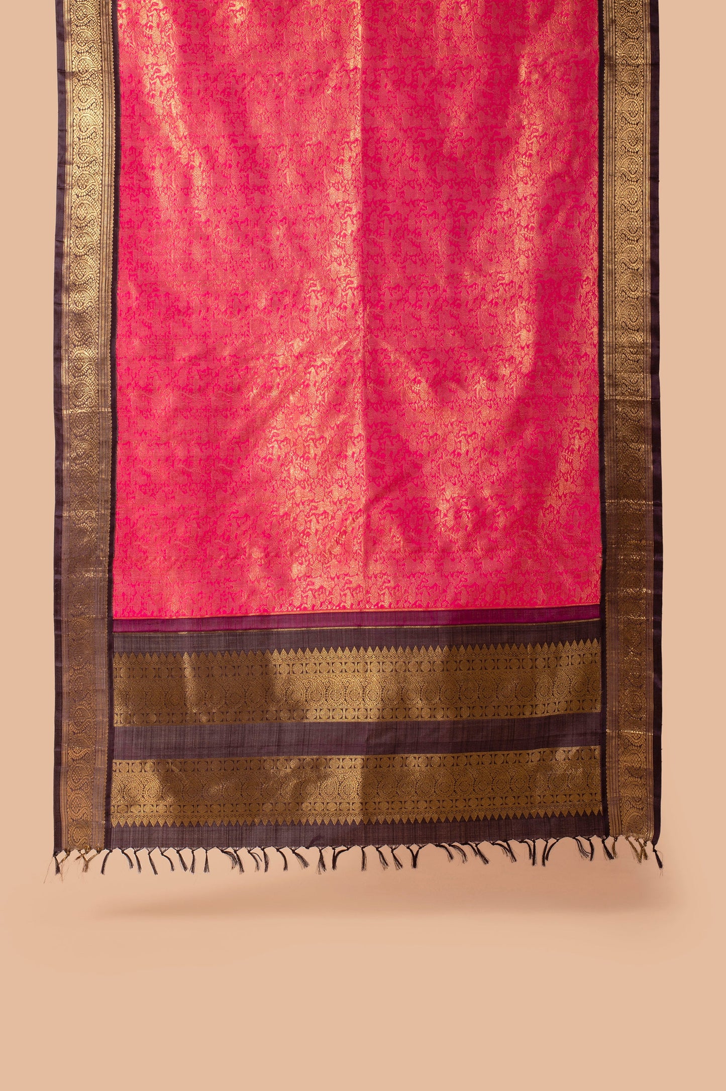 Handwoven Red Silk Dupatta