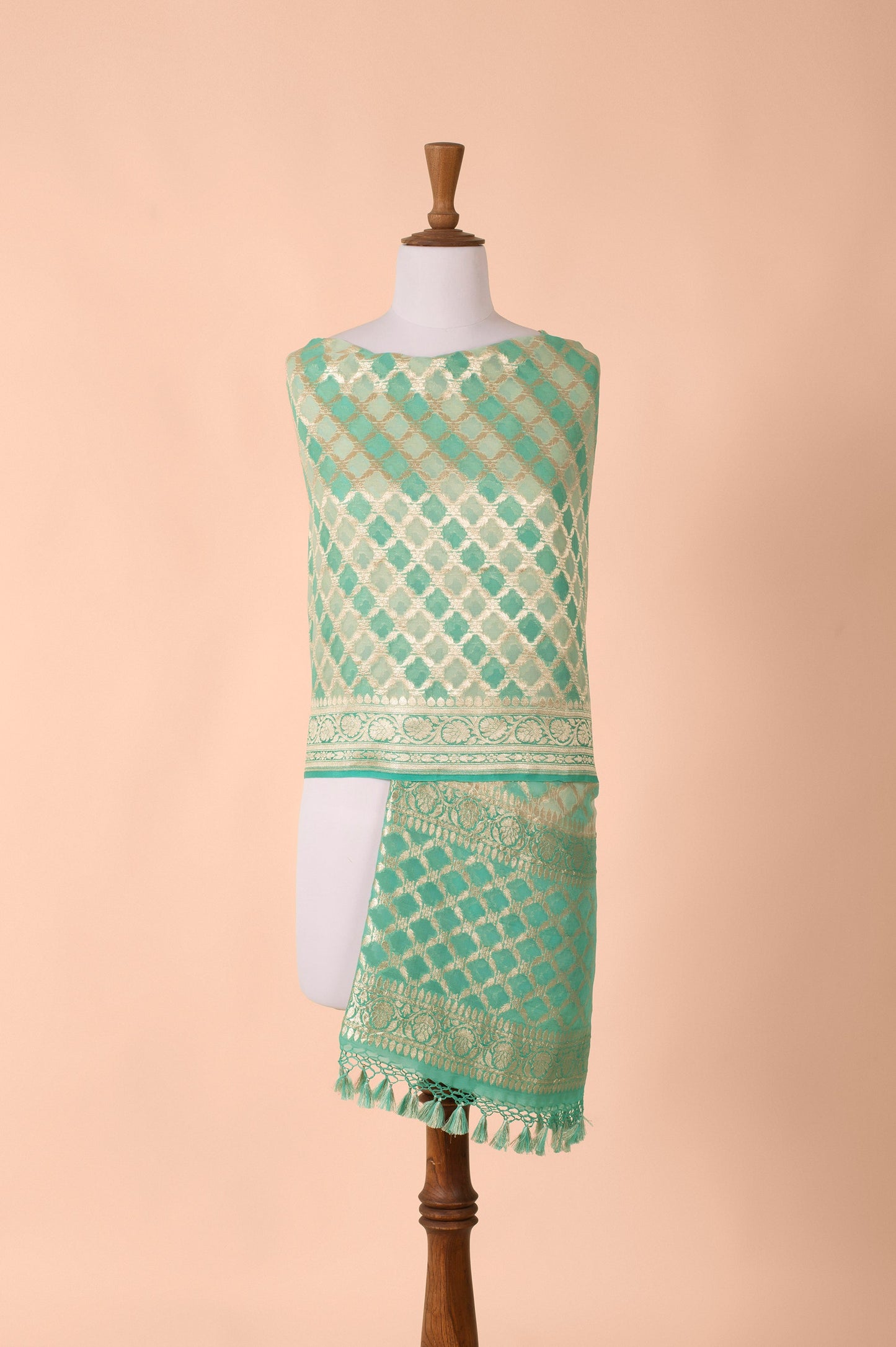 Handwoven Sea Green Dupatta Gift Box