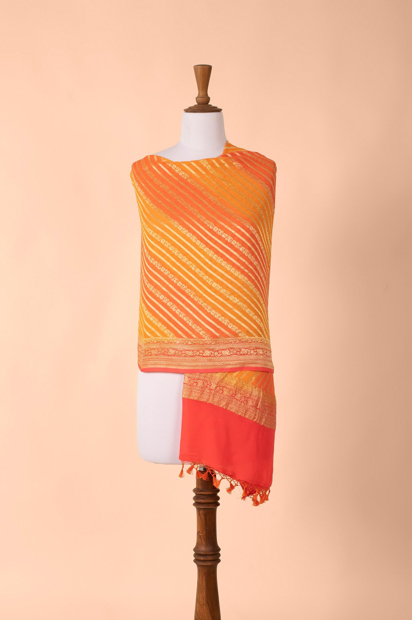 Handwoven Orange Dupatta Gift Box