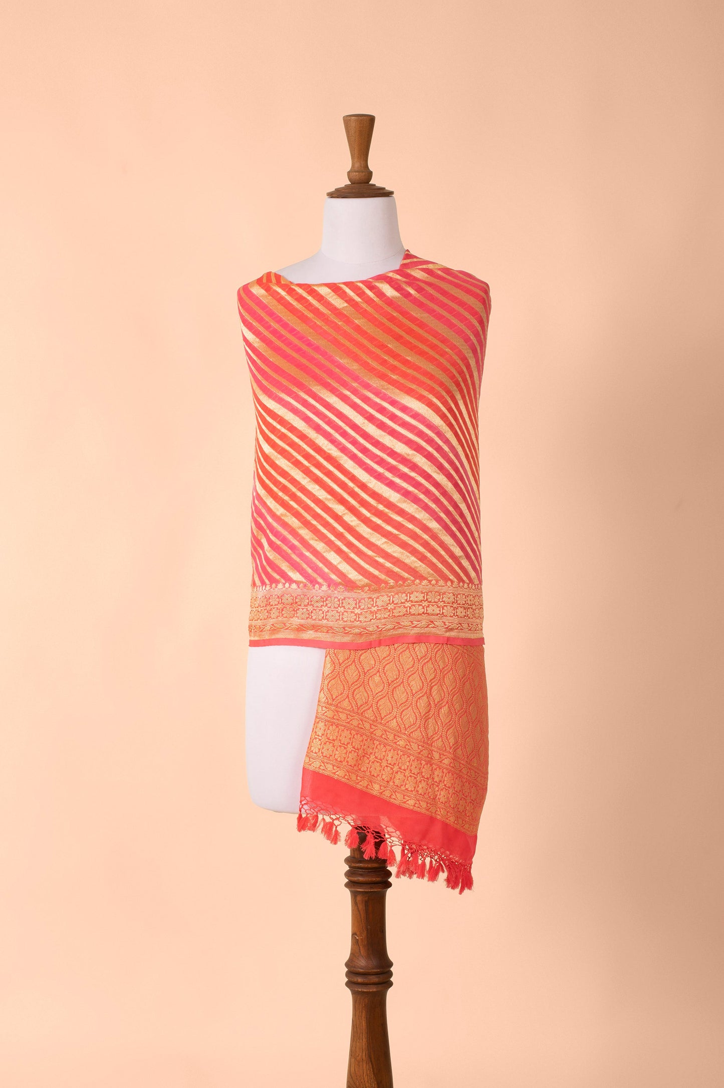 Handwoven Pink and Orange Dupatta Gift Box