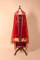 Handwoven Maroon Silk Suit Piece
