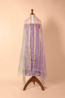 Handwoven Purple Chanderi Suit Piece