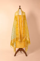 Handwoven Yellow Chanderi Suit Piece