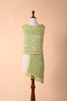 Handwoven Light Green Georgette Dupatta