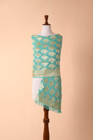 Handwoven Electric Blue Georgette Dupatta