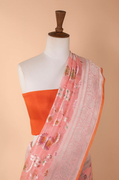 Handwoven Peach Sari Gift Box