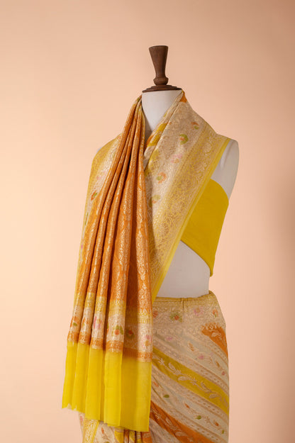 Handwoven Yellow Sari Gift Box