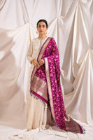 Handwoven Maroon Silk Dupatta