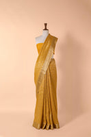 Handwoven Yellow Georgette Sari