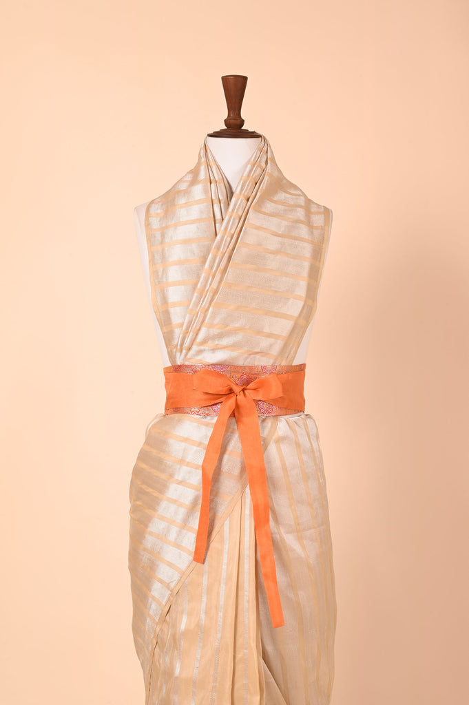 Handwoven Orange Silk Belt