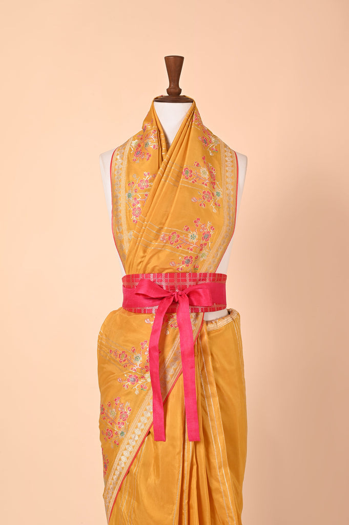 Handwoven Pink Silk Belt