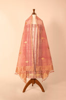 Handwoven Mauve Silk Suit Piece