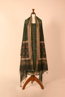 Handwoven Green Silk Suit Piece