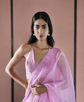 Blush Pink Plunge Halter Blouse