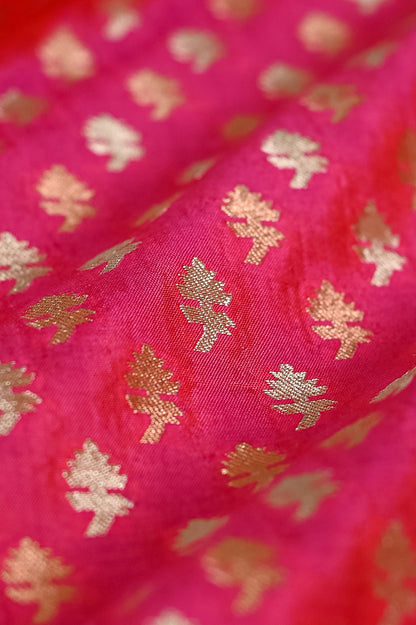 Handwoven Hot Pink Silk Blouse Fabric