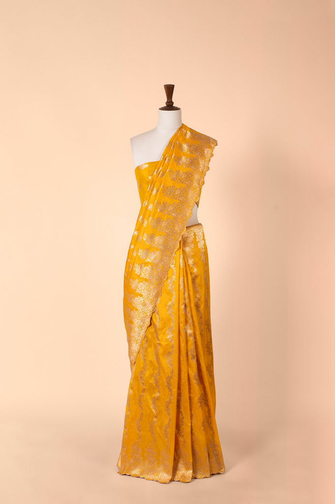 Handwoven Yellow Silk Saree