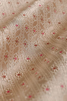 Handwoven Beige Silk Blouse Fabric