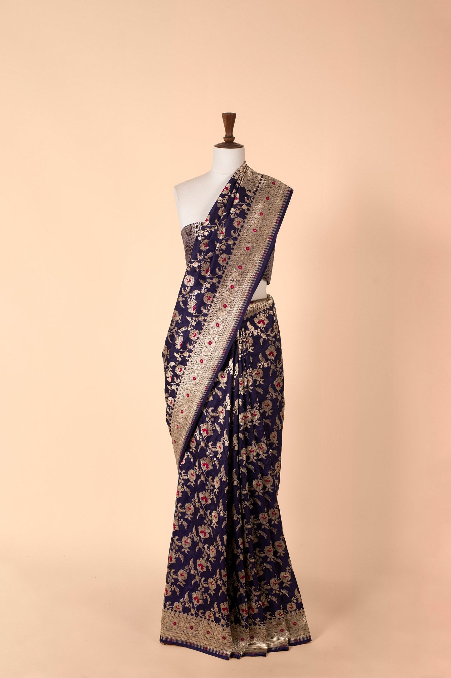 Handwoven Blue Silk Sari