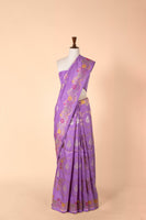 Handwoven Purple Silk Sari
