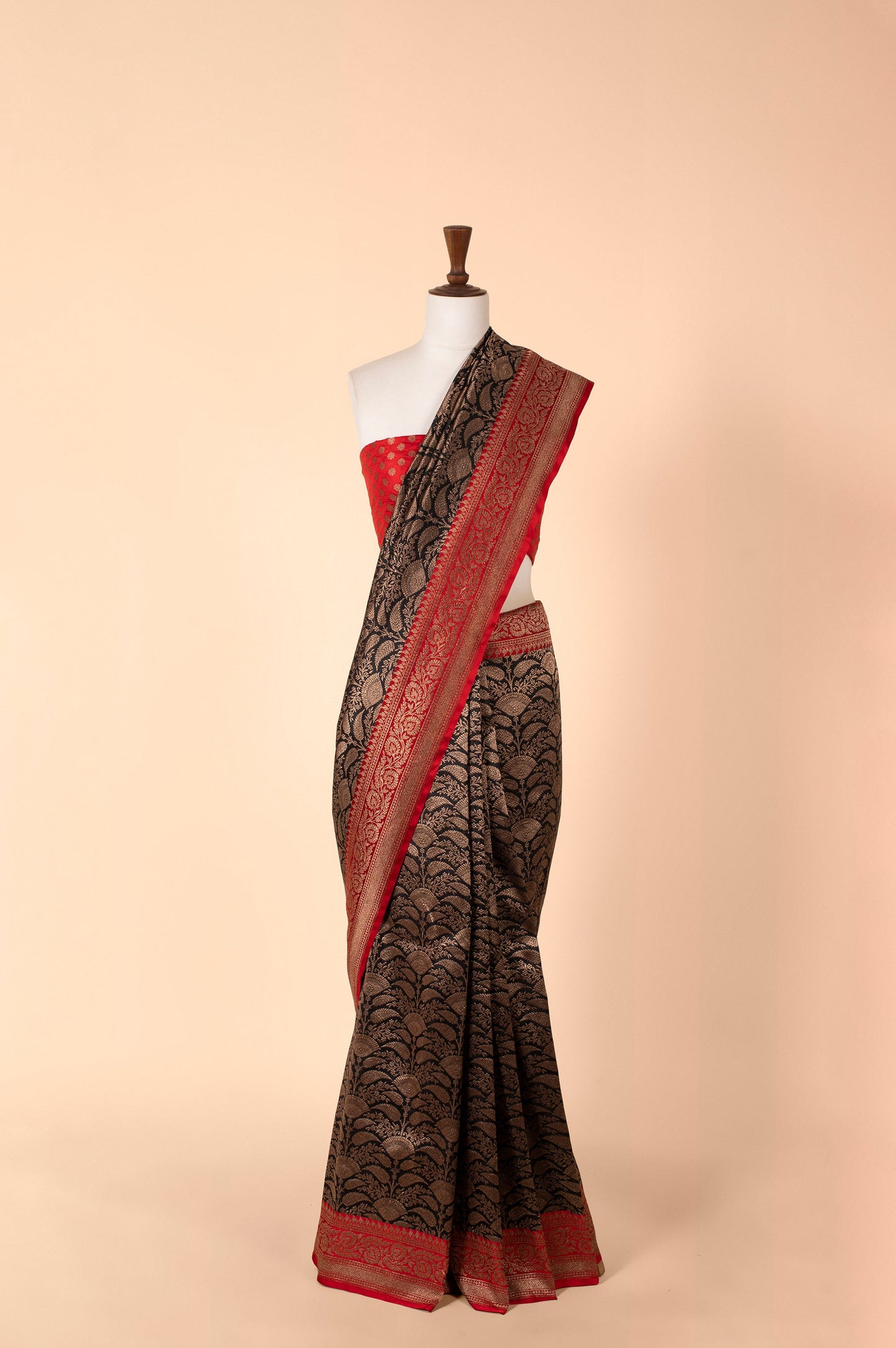 Handwoven Black Silk Saree