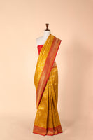 Handwoven Yellow Silk Sari