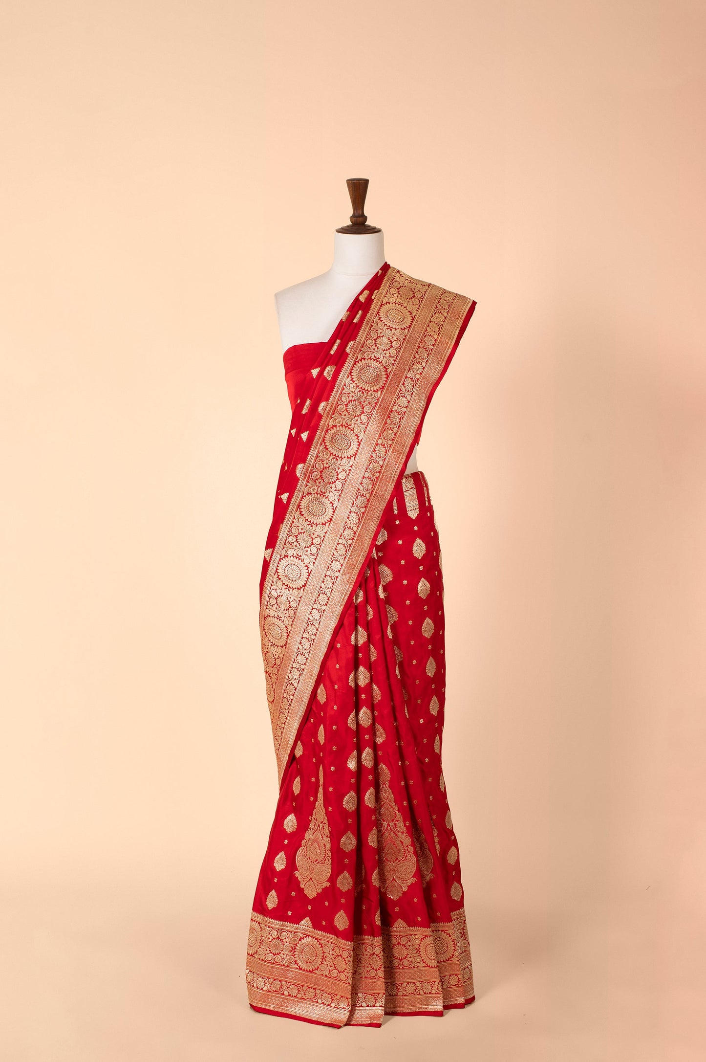 Handwoven Red Silk Sari