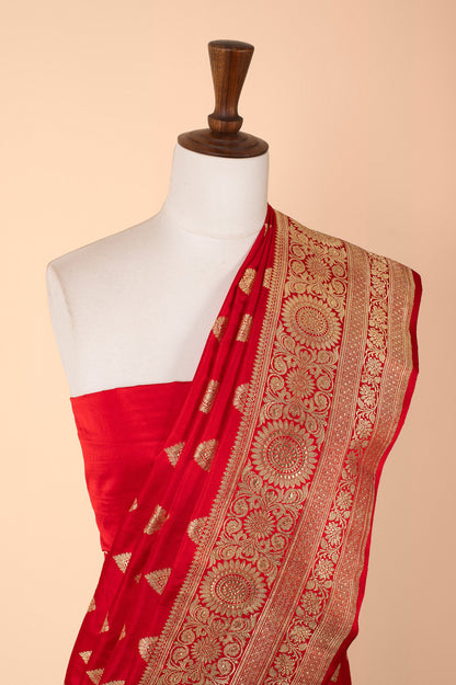 Handwoven Red Silk Sari