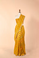 Handwoven Mustard Organza Sari