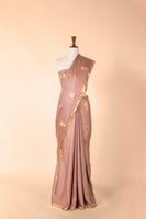 Handwoven Mauve Silk Sari