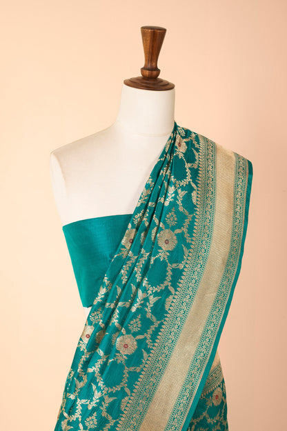 Handwoven Blue Silk Saree