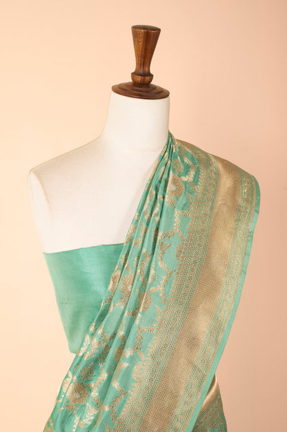 Handwoven Blue Silk Sari