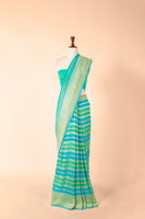 Handwoven Multicolor Georgette Sari