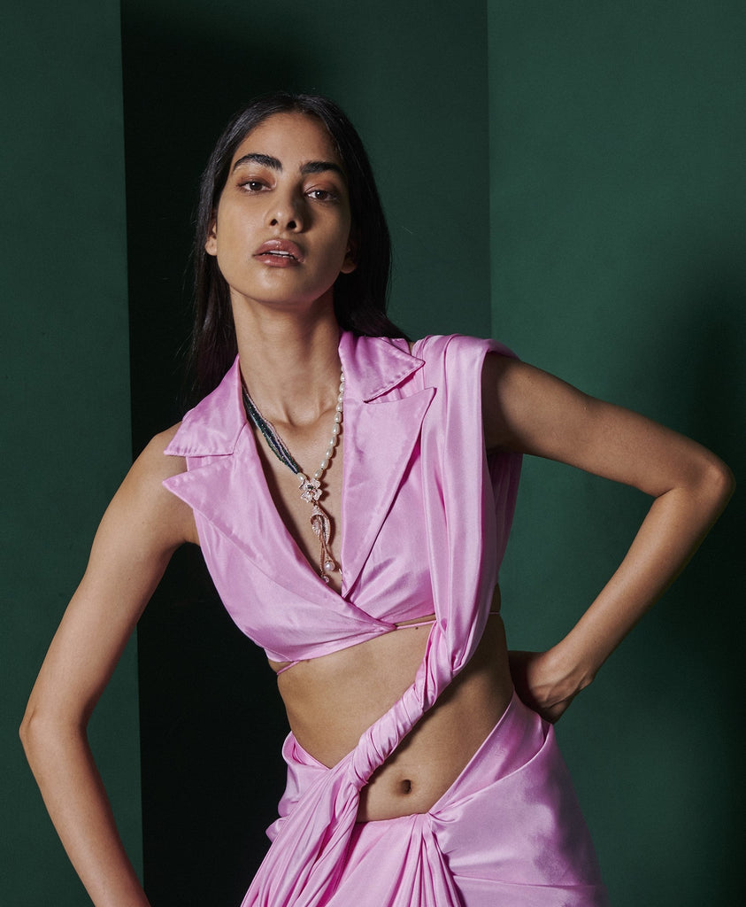 Blush Pink Collared Blouse