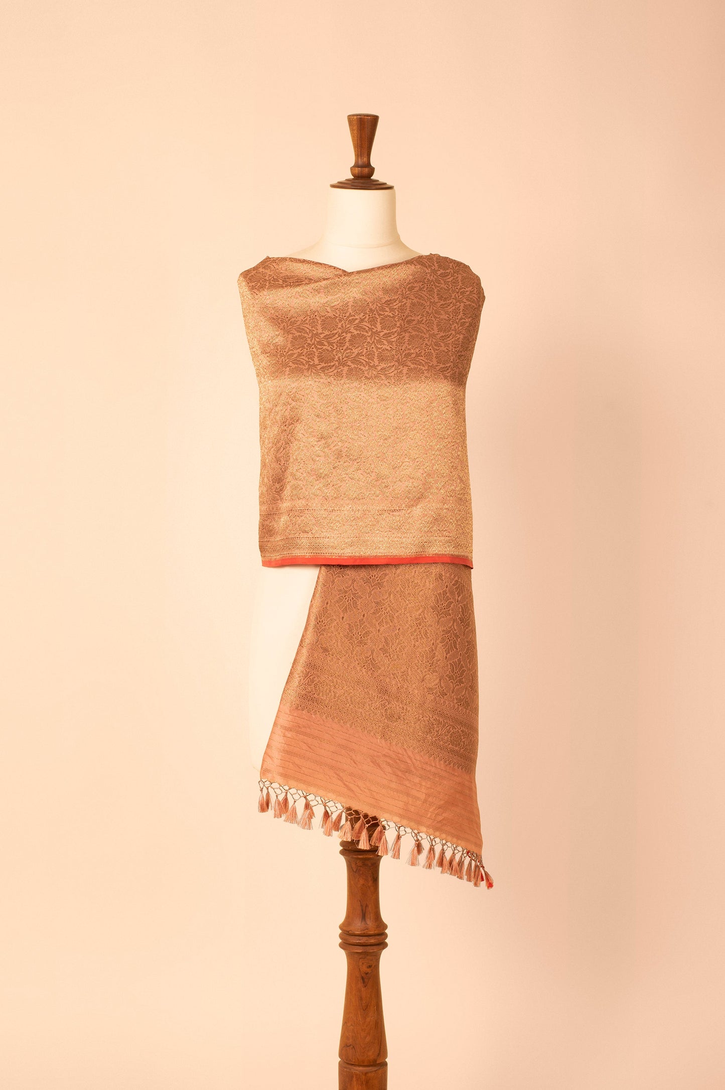 Handwoven Mauve Silk Dupatta