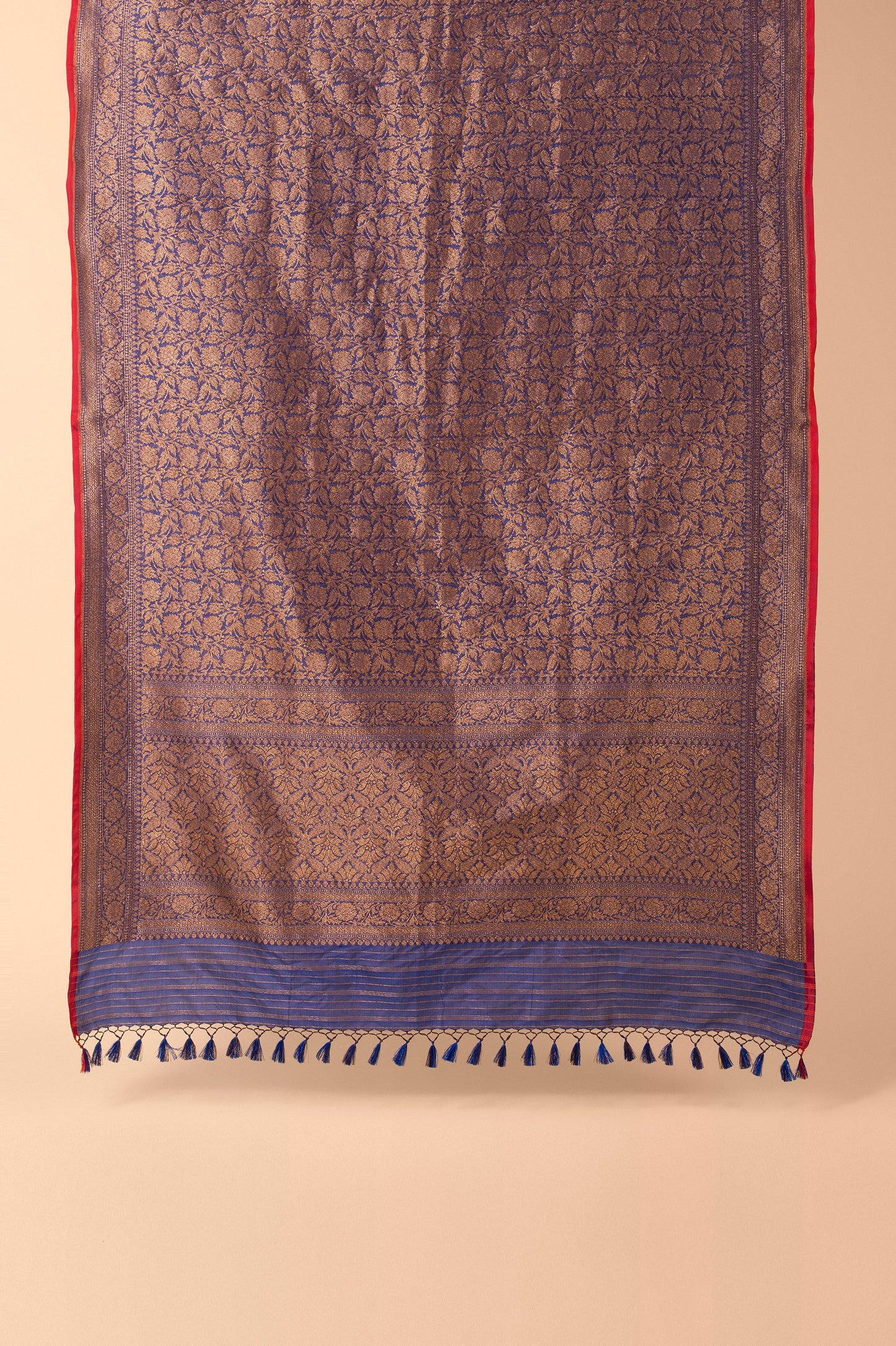 Handwoven Blue Silk Dupatta