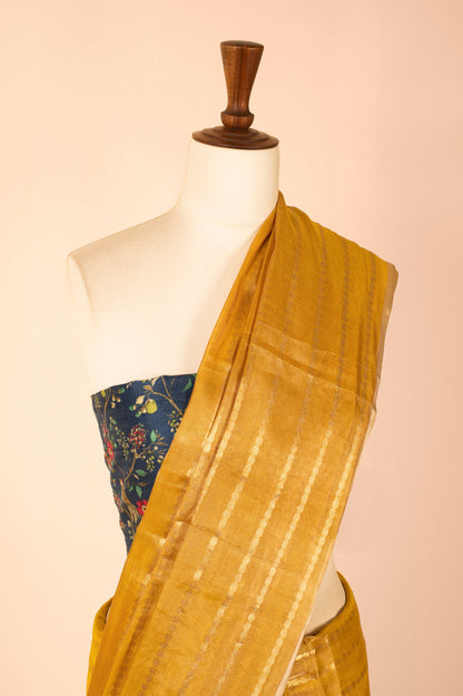 Handwoven Yellow Tissue Sari