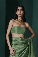 Forest Green Bustier Blouse