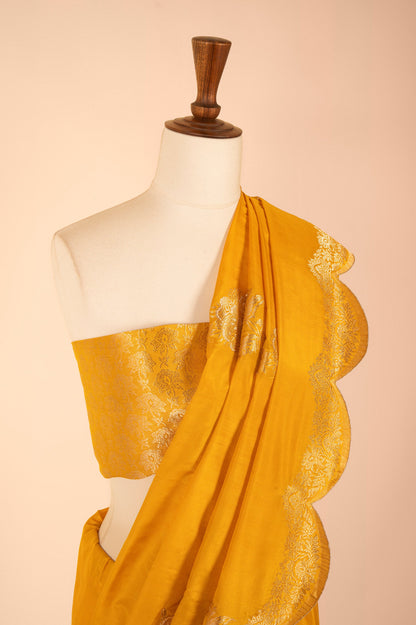 Handwoven Yellow Silk Sari