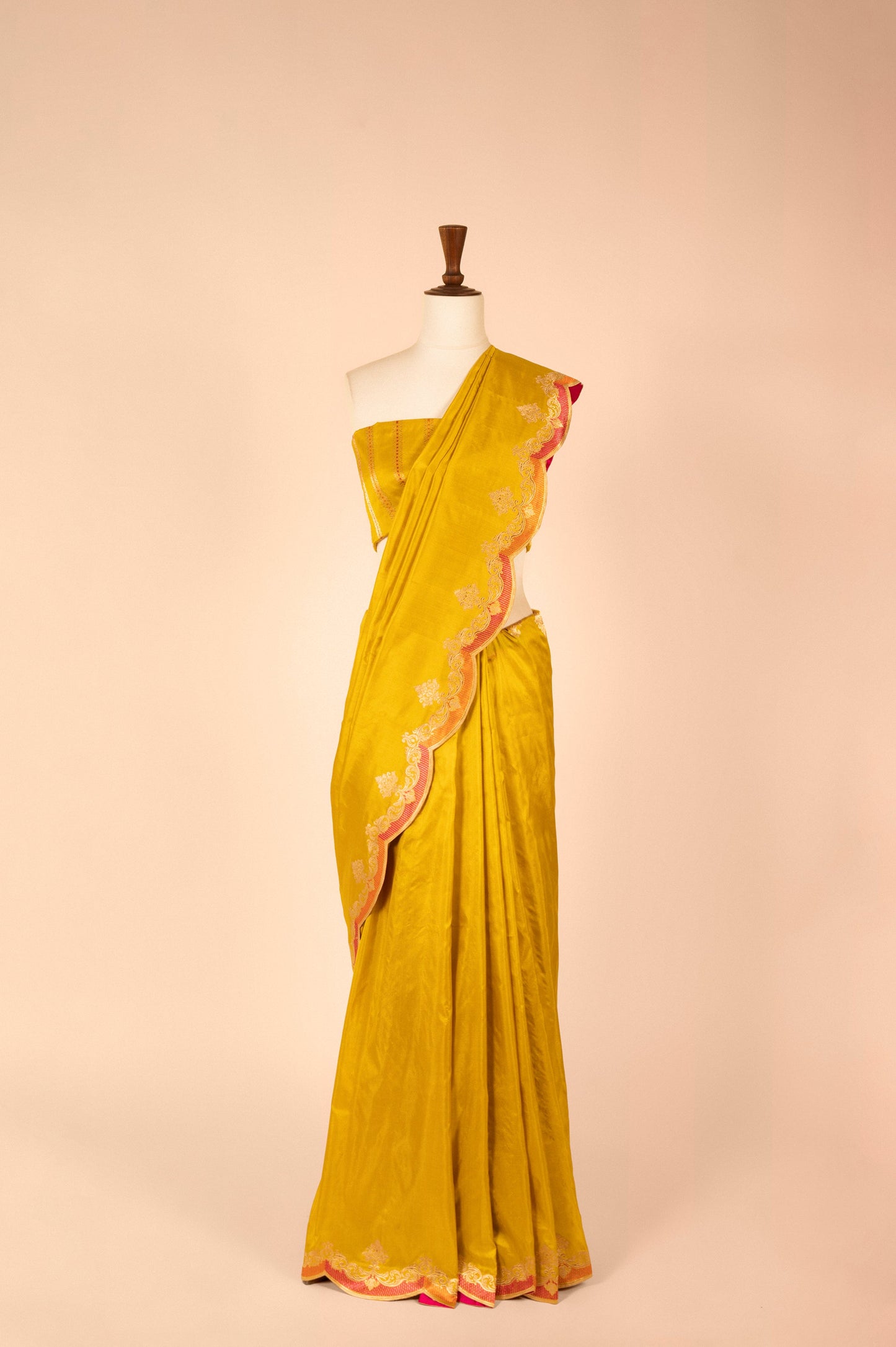 Handwoven Yellow Silk Saree