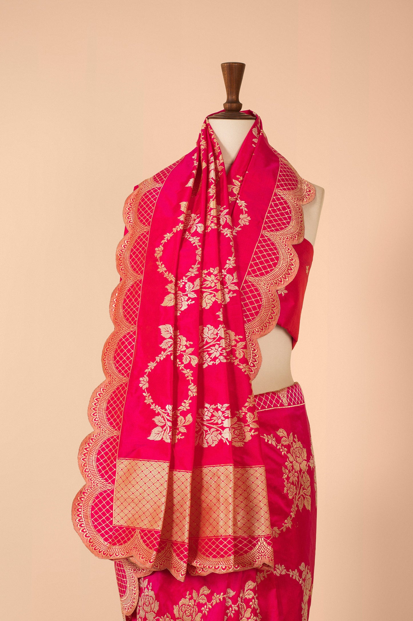 Masoom Minawala in Handwoven Deep Pink  Silk Saree