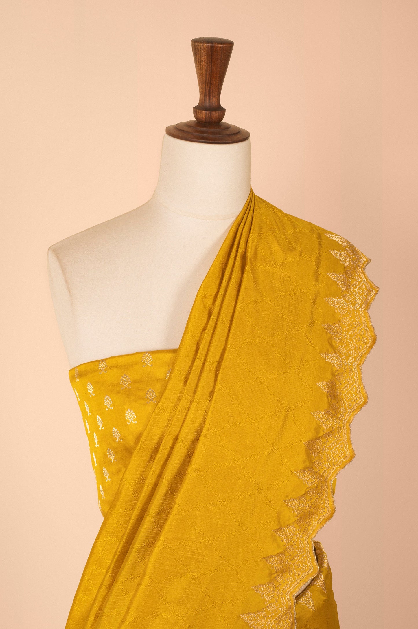 Handwoven Yellow Silk Sari